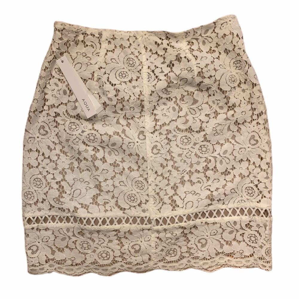 Aqua Lace Skirt Size Medium - Picture 2 of 8